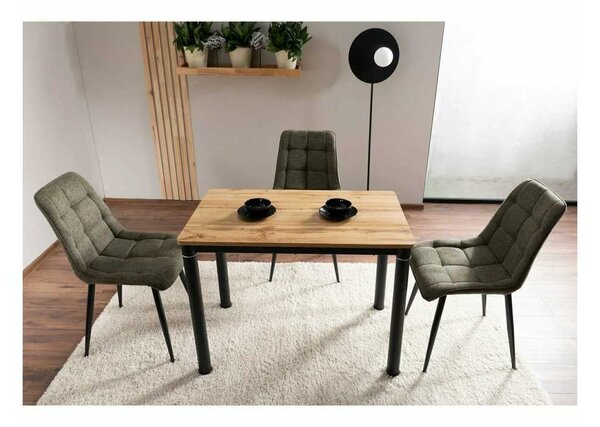 Jídelní stůl Damar W 100 x 60 cm, dub artisan / černá