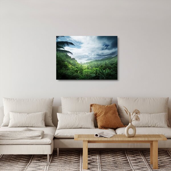 Skleněný obraz - Seychelská jungle (70x50 cm)