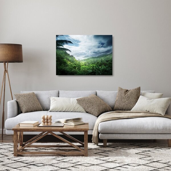 Skleněný obraz - Seychelská jungle (70x50 cm)