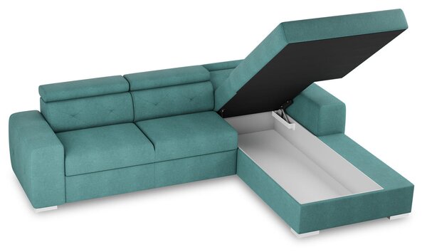 ROHOVÁ ROZKLÁDACÍ POHOVKA, textil, zelená MID.YOU - Rozkládací sedačky, Online Only