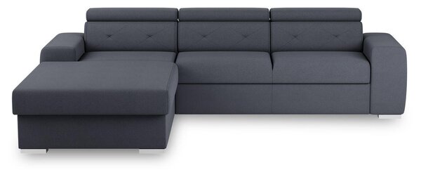 ROHOVÁ ROZKLÁDACÍ POHOVKA, textil, modrá, šedá MID.YOU - Rozkládací sedačky, Online Only