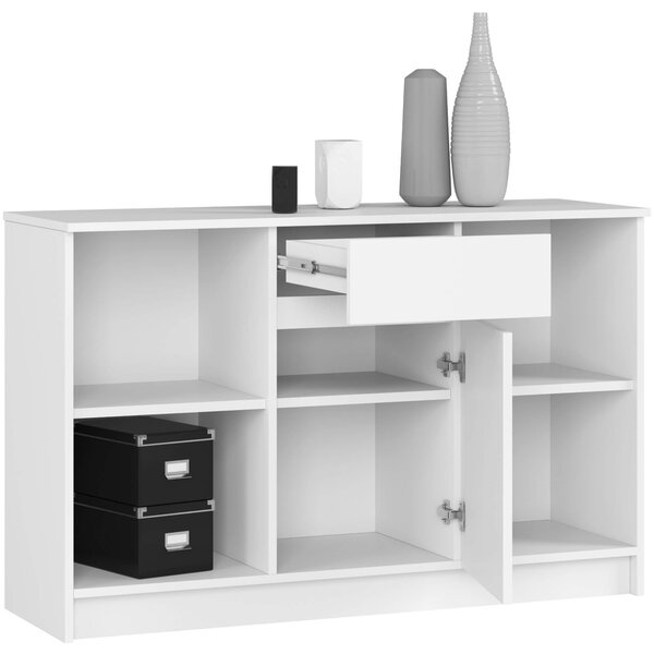 Ak furniture Komoda B-17 120 cm bílá