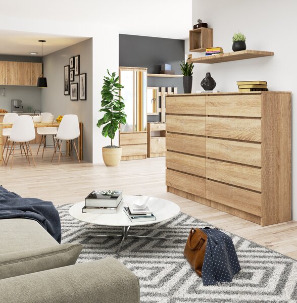 Ak furniture Komoda Rollo K 160 cm dub sonoma