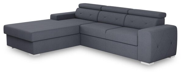 ROHOVÁ ROZKLÁDACÍ POHOVKA, textil, modrá, šedá MID.YOU - Rozkládací sedačky, Online Only