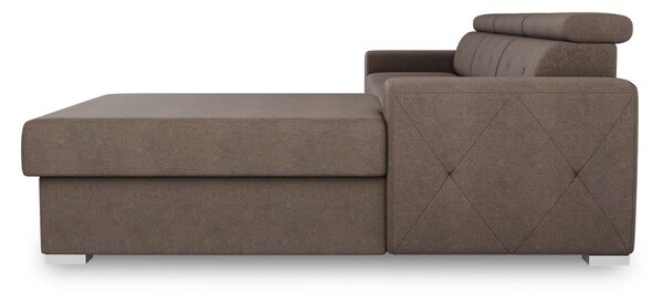 ROHOVÁ ROZKLÁDACÍ POHOVKA, textil, hnědá MID.YOU - Rozkládací sedačky, Online Only