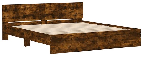 Rám postele s čelem kouřový dub 180 x 200 cm 3207466
