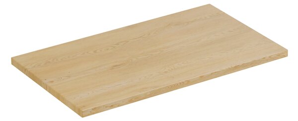 Comad Závěsná skříňka pod umyvadlo Aster Nordic s deskou a regálem 80 cm bílá/dub cremona