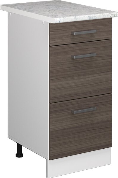 Spodní skříňka kuchyňské linky Vicco R-Line Ušlechtilá šedá 40 cm se zásuvkami a pracovní deskou, Model 37738