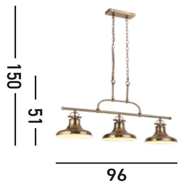 Searchlight 3193-3SS Závěsné industriální svítidlo DALLAS satin