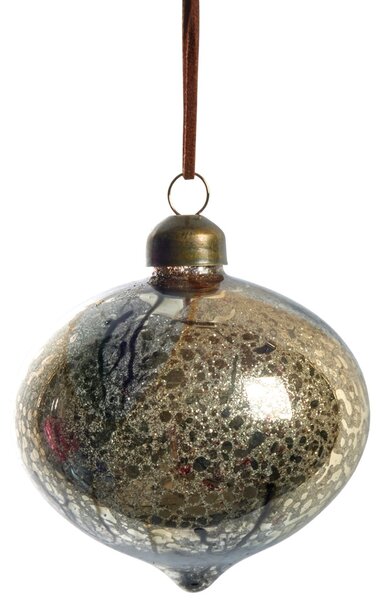 Lene Bjerre Skleněná ozdoba Nosille Drop - Silver/Gold LB226