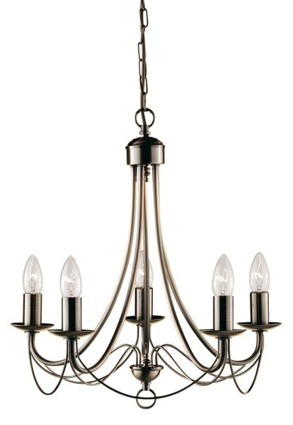Searchlight 6345-5AB Závěsný pětiramenný lustr MAYPOLE patina