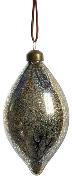 Lene Bjerre Skleněná ozdoba Nosille Cone - Silver/Gold LB228