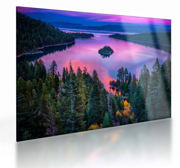 Skleněný obraz - Jezero Tahoe, Sierra Nevada, Kalifornie, USA (70x50 cm)
