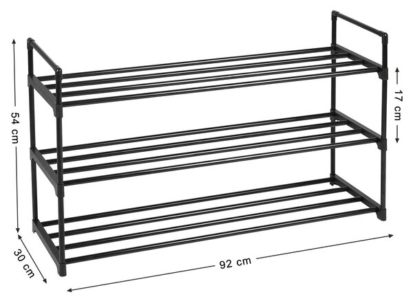 Černý botník VARIO 92x55 cm