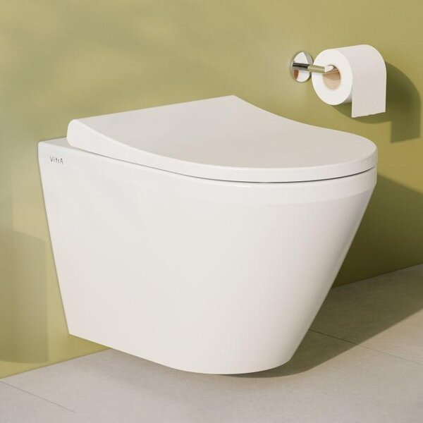 VitrA M-Line, závěsné WC s hlubokým splachováním, 54 cm, bez obruby, kulaté