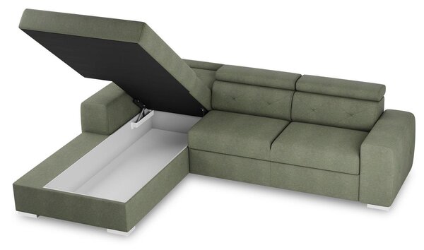ROHOVÁ ROZKLÁDACÍ POHOVKA, textil, olivově zelená MID.YOU - Rozkládací sedačky, Online Only