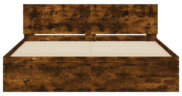 Rám postele s čelem kouřový dub 150 x 200 cm 3207480