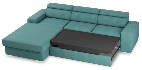 ROHOVÁ ROZKLÁDACÍ POHOVKA, textil, zelená MID.YOU - Rozkládací sedačky, Online Only