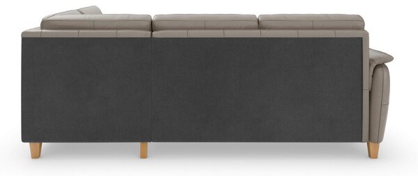 ROHOVÁ SEDAČKA, kůže, šedá Sit & More - Sedací soupravy, Online Only