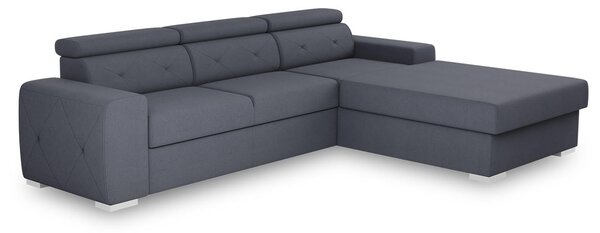 ROHOVÁ ROZKLÁDACÍ POHOVKA, textil, modrá, šedá MID.YOU - Rozkládací sedačky, Online Only