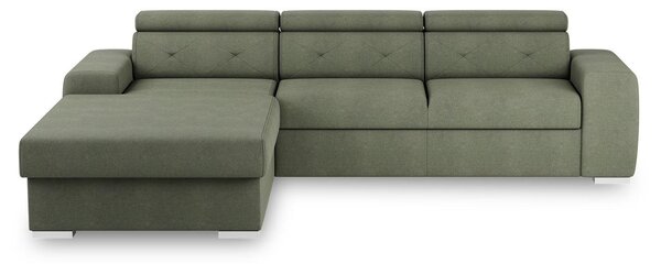 ROHOVÁ ROZKLÁDACÍ POHOVKA, textil, olivově zelená MID.YOU - Rozkládací sedačky, Online Only
