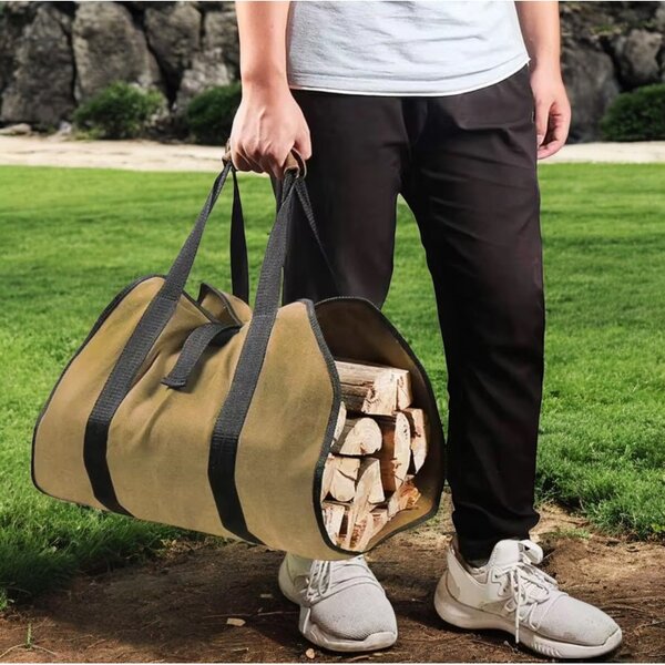 Taška na palivové dřevo WOODGRIP, béžová