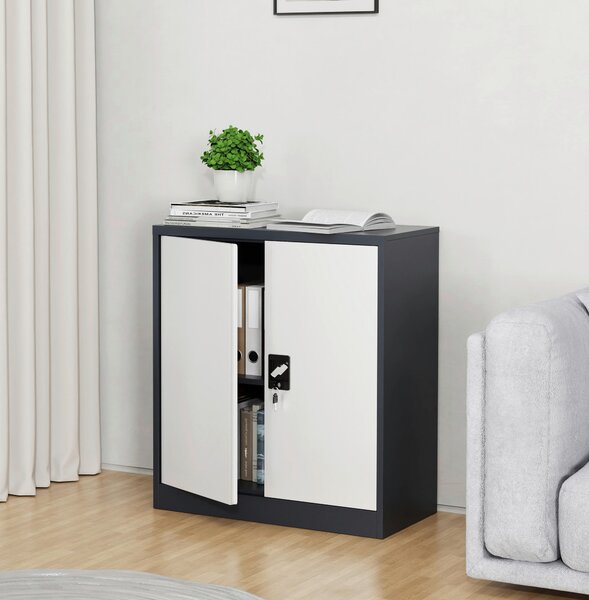 SKŘÍŇ NA ŠANONY, antracitová, bílá, 80/90/40 cm MID.YOU - Online Only kancelářský nábytek, Online Only