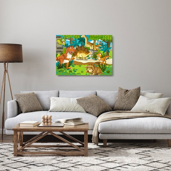Skleněný obraz - Dinosaurie (70x50 cm)