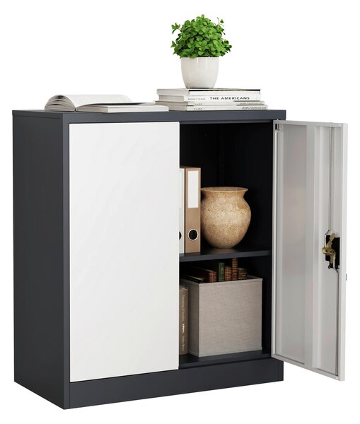 SKŘÍŇ NA ŠANONY, antracitová, bílá, 80/90/40 cm MID.YOU - Online Only kancelářský nábytek, Online Only