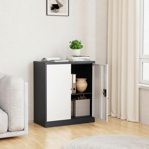 SKŘÍŇ NA ŠANONY, antracitová, bílá, 80/90/40 cm MID.YOU - Online Only kancelářský nábytek, Online Only