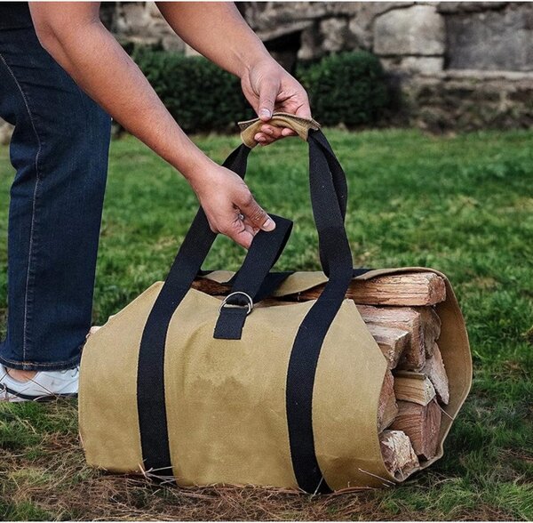 Taška na palivové dřevo WOODGRIP, béžová
