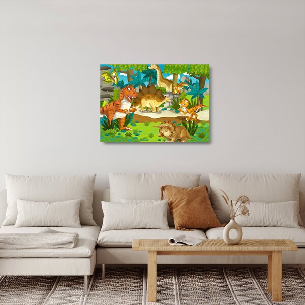 Skleněný obraz - Dinosaurie (70x50 cm)