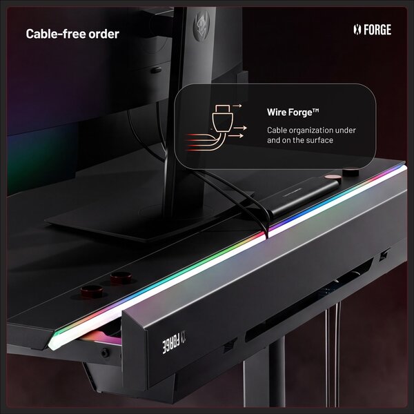 Černý elektrický herní stůl Diablo X-Forge 1400