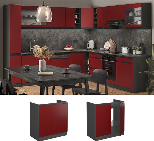 Skříňka pod dřez Vicco R-Line Červená 80 cm PD Mramor, Model 45579