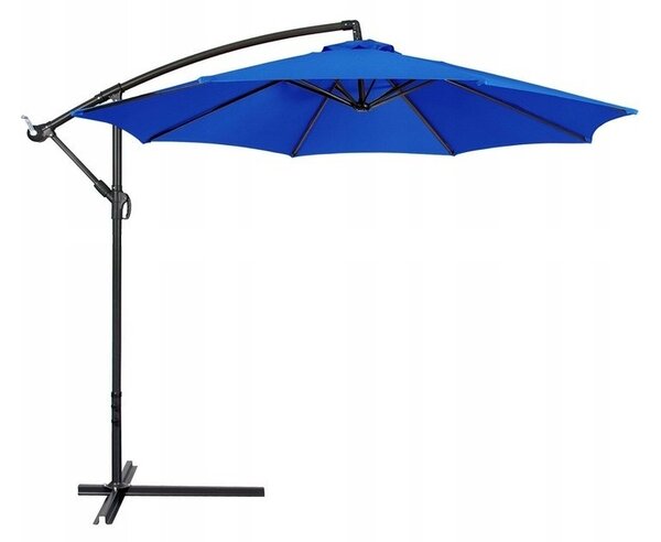Zahradní skládací slunečník SOLIMARE 300 cm, modrý