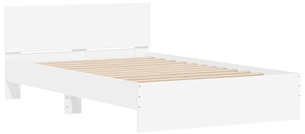 Rám postele s čelem a LED osvětlením bílý 140 x 190 cm 3207623