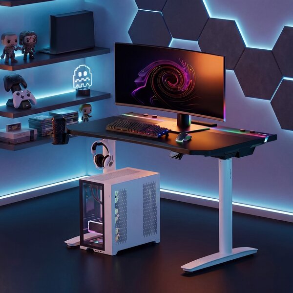 Černobílý elektrický herní stůl Diablo X-Forge 1200