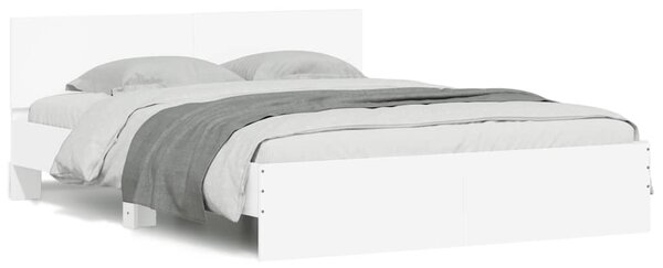 Rám postele s čelem a LED osvětlením bílý 150 x 200 cm 3207602