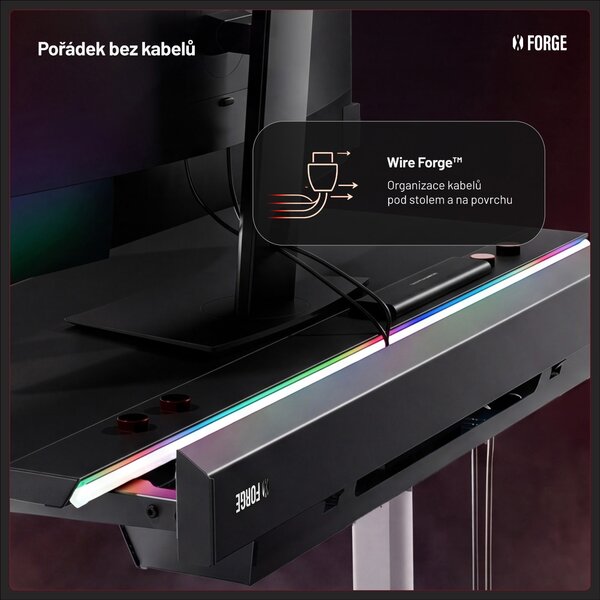 Černobílý elektrický herní stůl Diablo X-Forge 1200