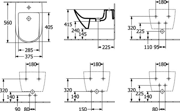 Villeroy & Boch 44700001 Bidet Subway 3.0 560x375x270mm Oval
