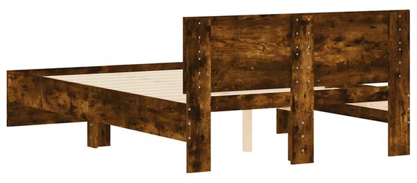 Rám postele s čelem kouřový dub 135 x 190 cm 3207508