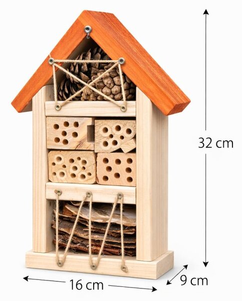 Hmyzí hotel pro užitečný hmyz 32×16 cm, česká výroba