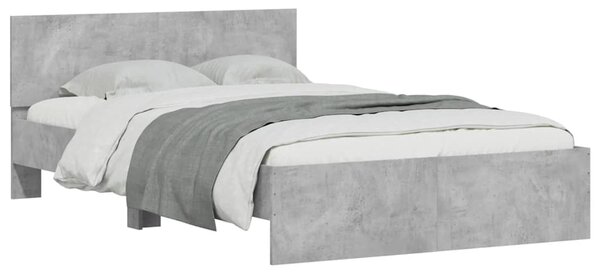 Rám postele s čelem a LED osvětlením betonově šedý 140 x 190 cm 3207626