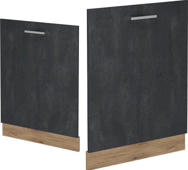 Čelní panel myčky Vicco R-Line Černý beton 60 cm bez pracovní desky, Model 54528