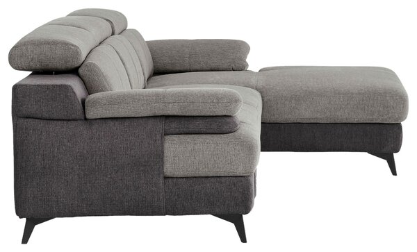 ROHOVÁ SEDAČKA, textil, světle šedá, tmavě šedá Livetastic - Sedací soupravy, Online Only