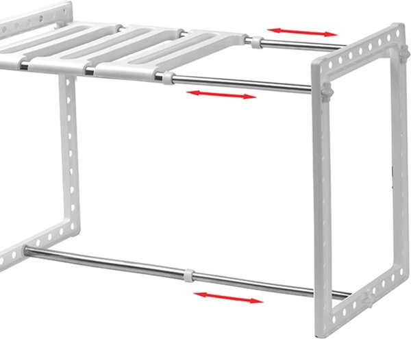 Výsuvná jednopatrová police pod dřez, šířka 38/65 cm