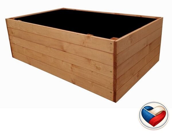 Dřevěný vyvýšený záhon COMFORT 125×78×41 cm, smrk