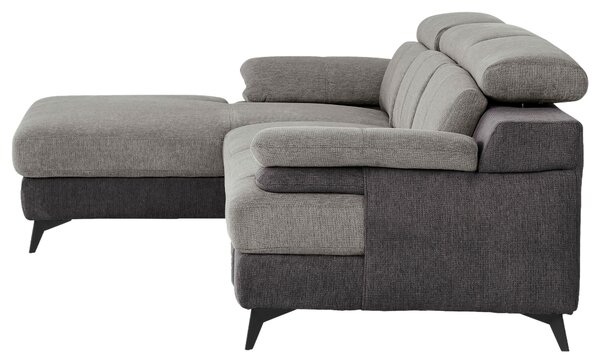 ROHOVÁ SEDAČKA, textil, světle šedá, tmavě šedá Livetastic - Sedací soupravy, Online Only