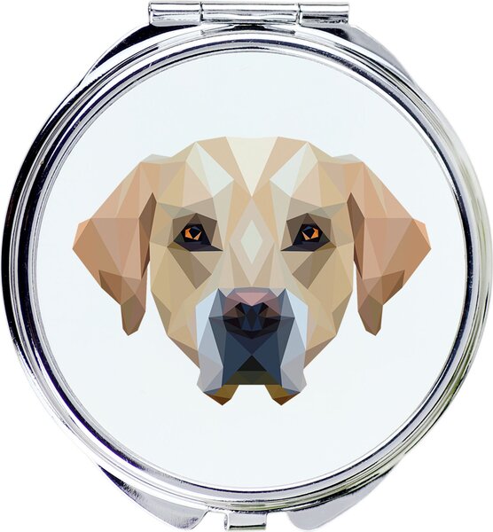 Labrador retrívr – Zrcadlo značky Art-Dog s fotografií a geometrickým vzorem