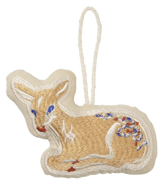 Broste Copenhagen Bavlněná závěsná ozdoba Baby Deer - Warm Beige BC138